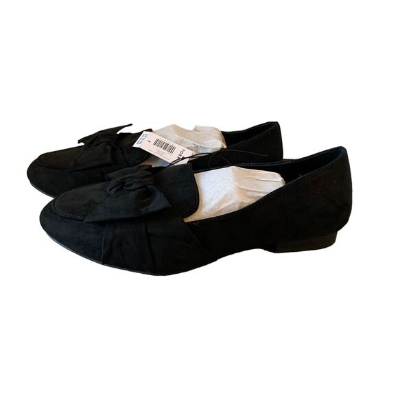Torrid Women's Black Faux Suede Casual Slip On Front Twist Loafer Size 7 WW NEW - Picture 3 of 7